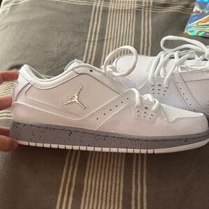 Jordan Kids White and Gray Sneakers